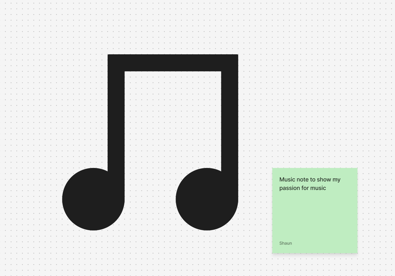 Music note to represent my passion for music